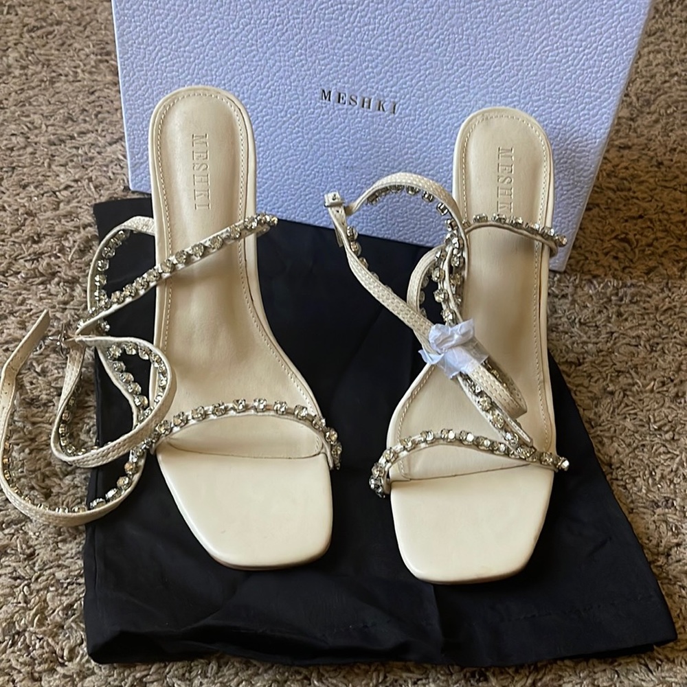 Meshki Ora Diamanté Strap High Heels 41